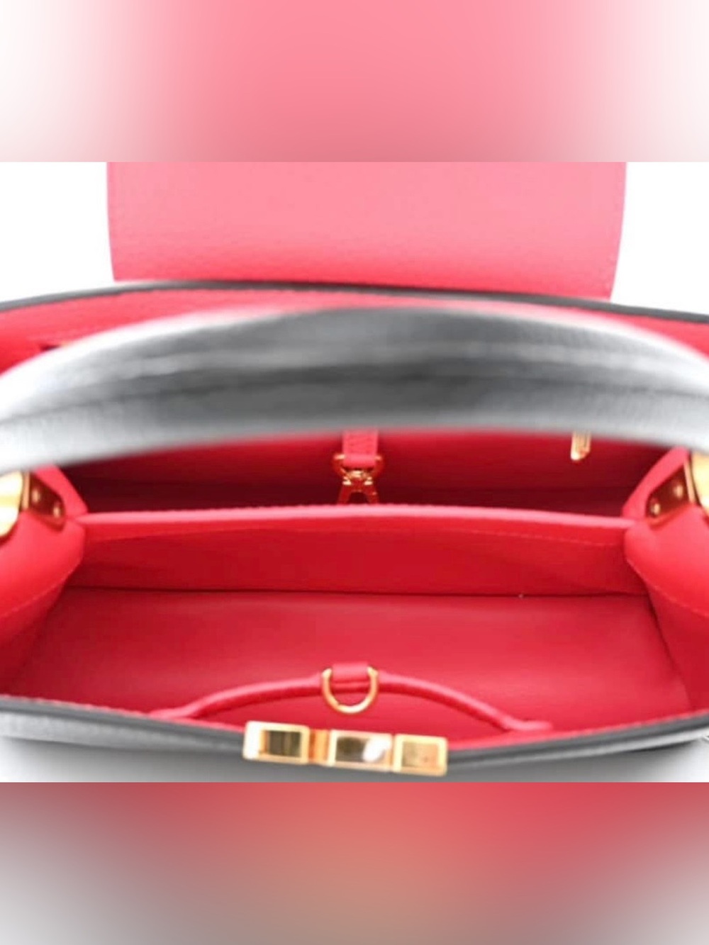 Louis Vuitton Taurillon Capucines MM Black Rose Berlingot - Picture 12 of 13